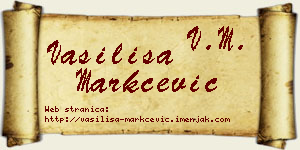 Vasilisa Markčević vizit kartica
